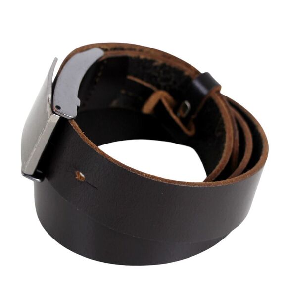 Sfera DARK BROWN REAL LEATHER 1 1/4"Wd CASUAL DRESS MEN'S BELT Sz 34/85 (t70 - Picture 3 of 14